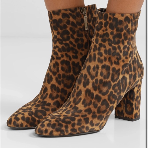 - Revolve Lola Cruz leopard heel booties - Picture 1 of 7